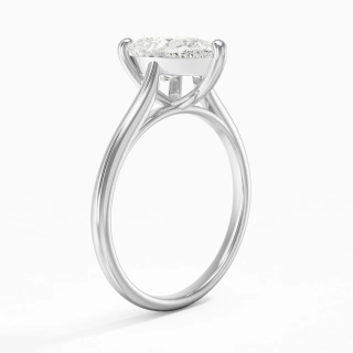 925 Sterling Silver Moissanite Engagement Ring