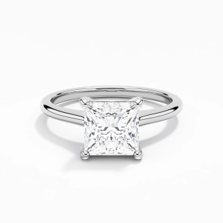 1.50ct Moissanite Engagement Ring 18K White Gold