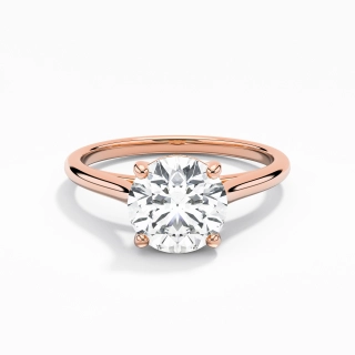 1.00ct Moissanite Engagement Ring 14K Rose Gold