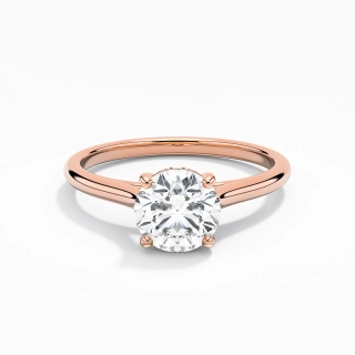 1.00ct Moissanite Engagement Ring 14K Rose Gold