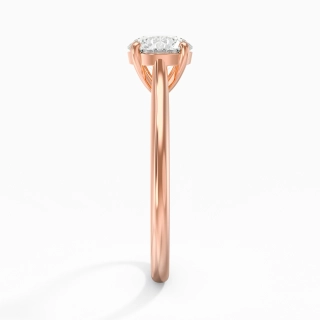 1.00ct Moissanite Engagement Ring 14K Rose Gold