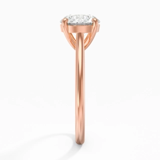 2.00ct Moissanite Engagement Ring 14K Rose Gold