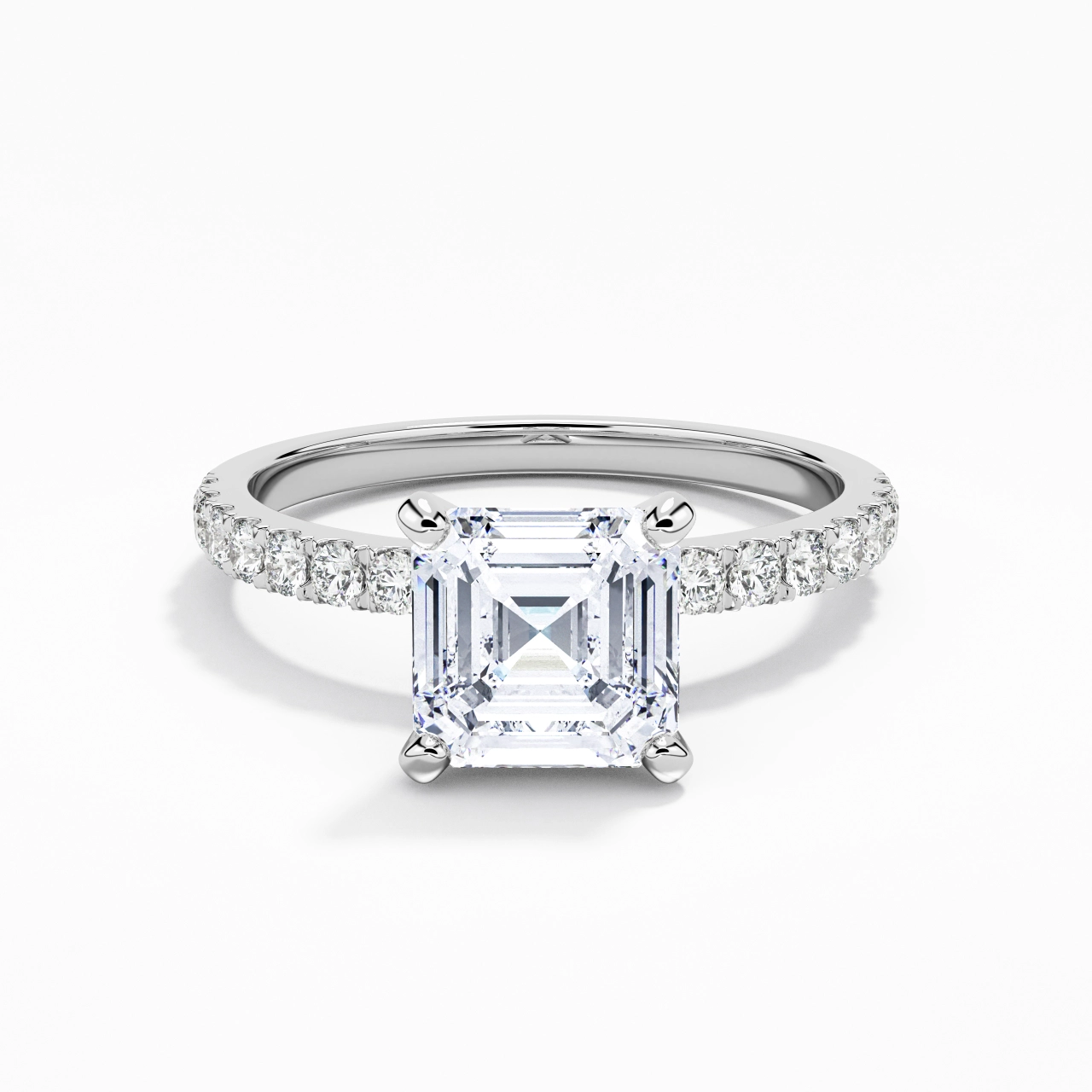 1.50ct Moissanite Bague de fiançailles Or blanc 14 carats