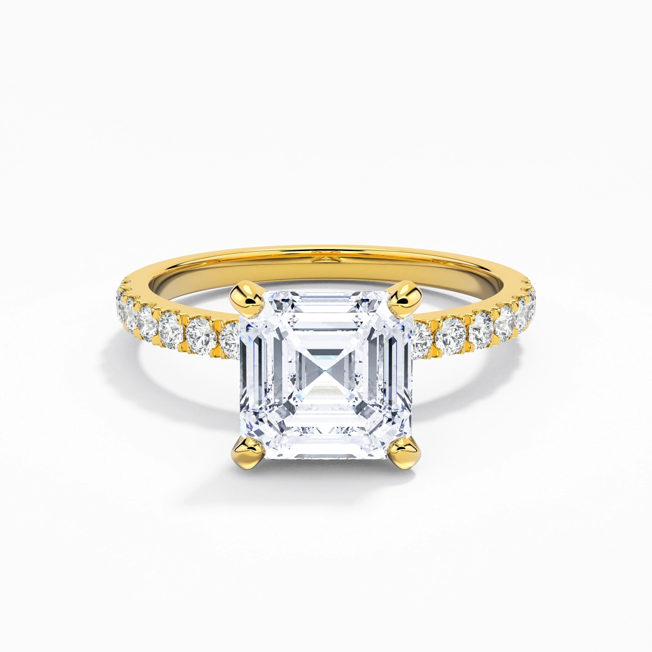 2.00ct Moissanite Engagement Ring 18K Gold