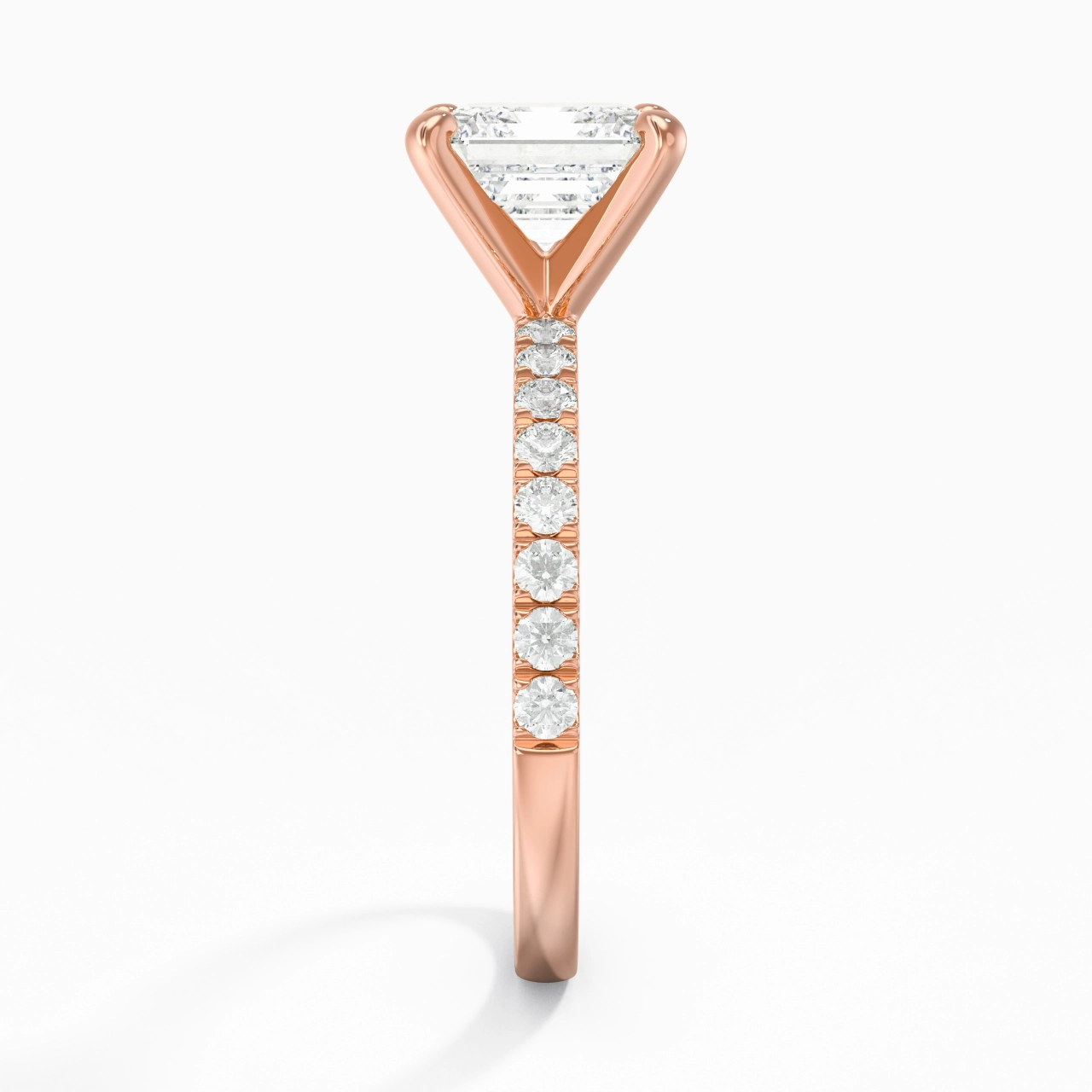 2.00ct Moissanite Engagement Ring 14K Rose Gold