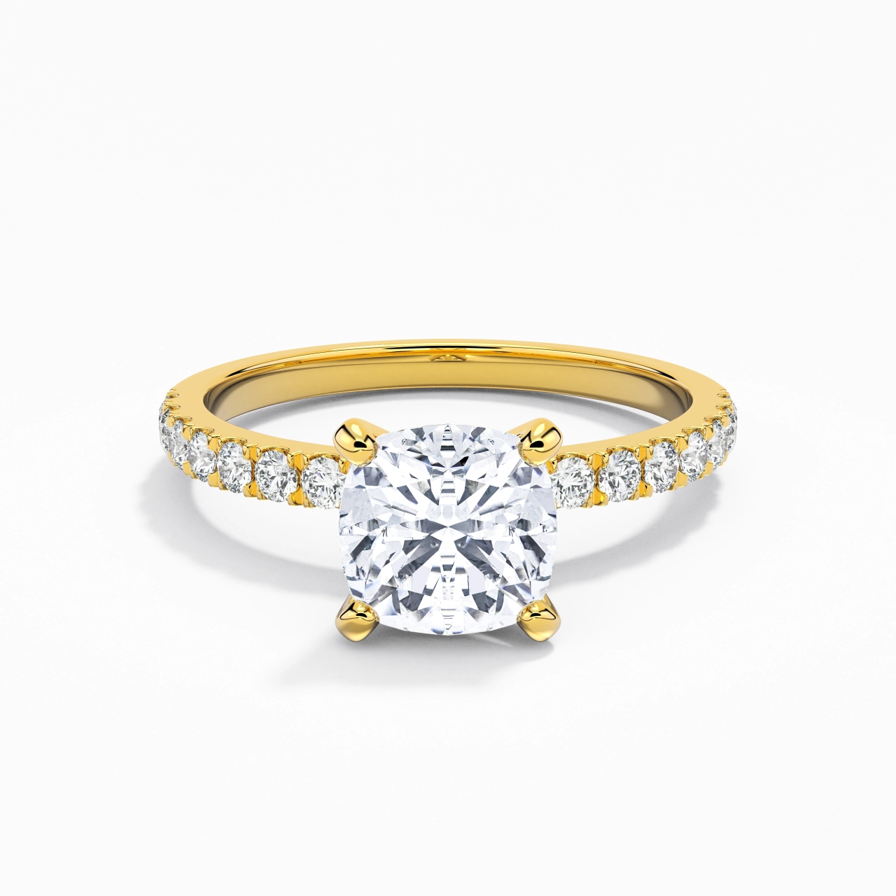 1.50ct Moissanite Engagement Ring 18K Gold