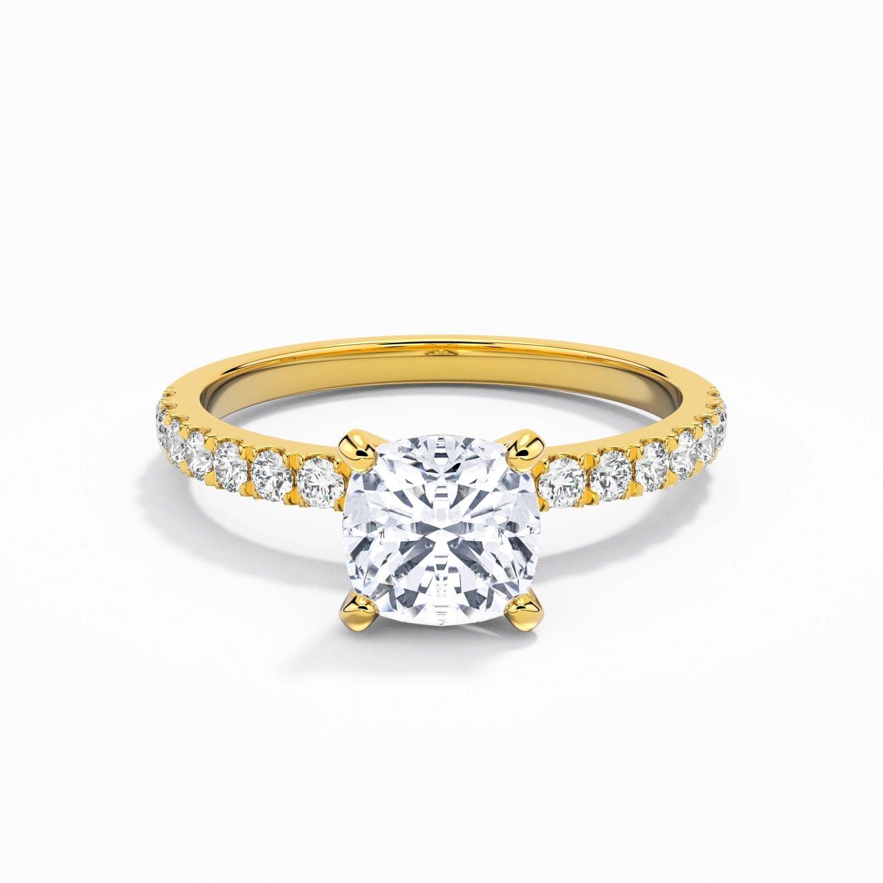 Classic Cushion 1.00ct Moissanite Engagement Ring