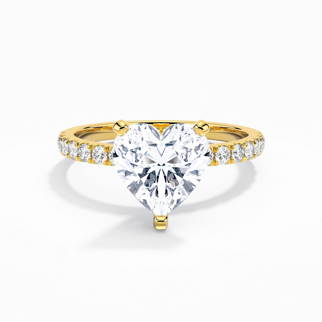 2.00ct Moissanite Engagement Ring 18K Gold