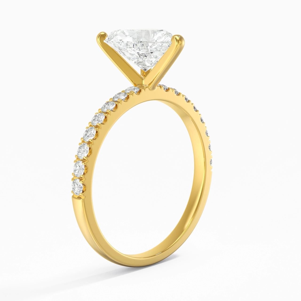 2.00ct Moissanite Engagement Ring 18K Gold