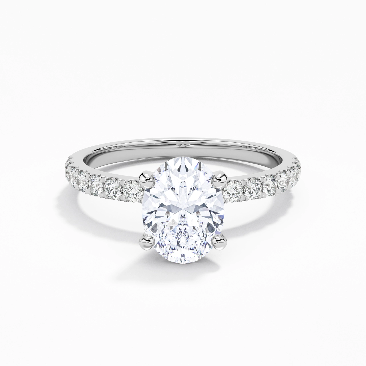 1.50ct Moissanite Bague de fiançailles Or blanc 14 carats