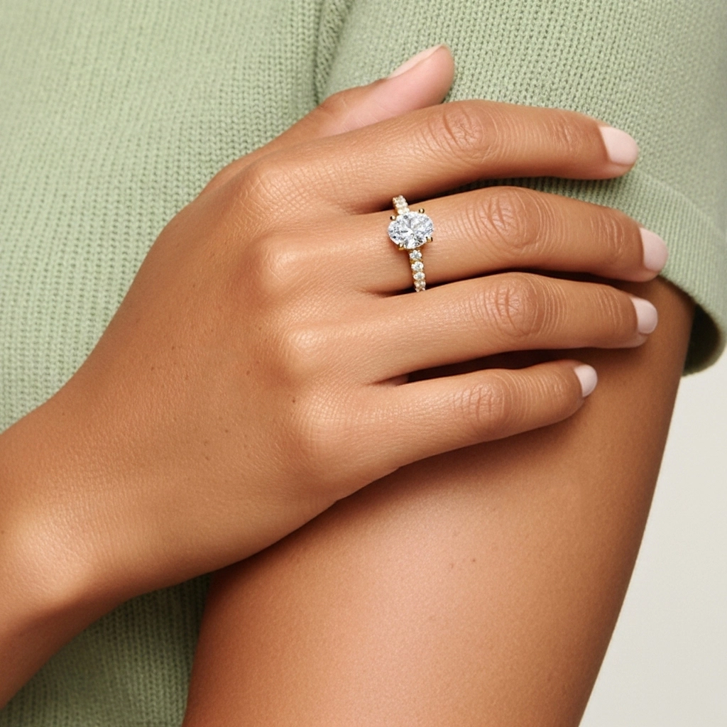 1.50ct Moissanita Anillo de Compromiso Oro 18K