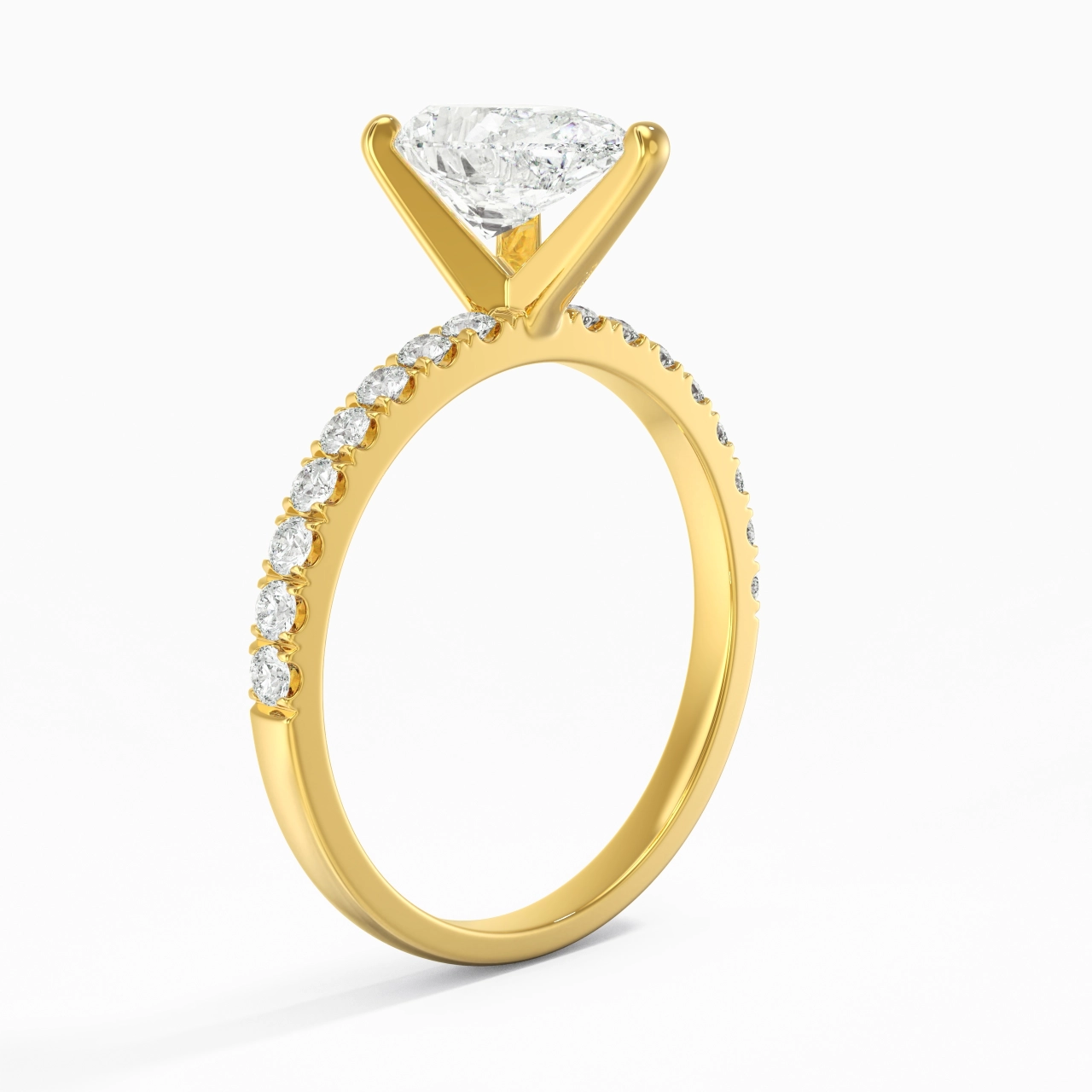 1.50ct Moissanite Engagement Ring 18K Gold