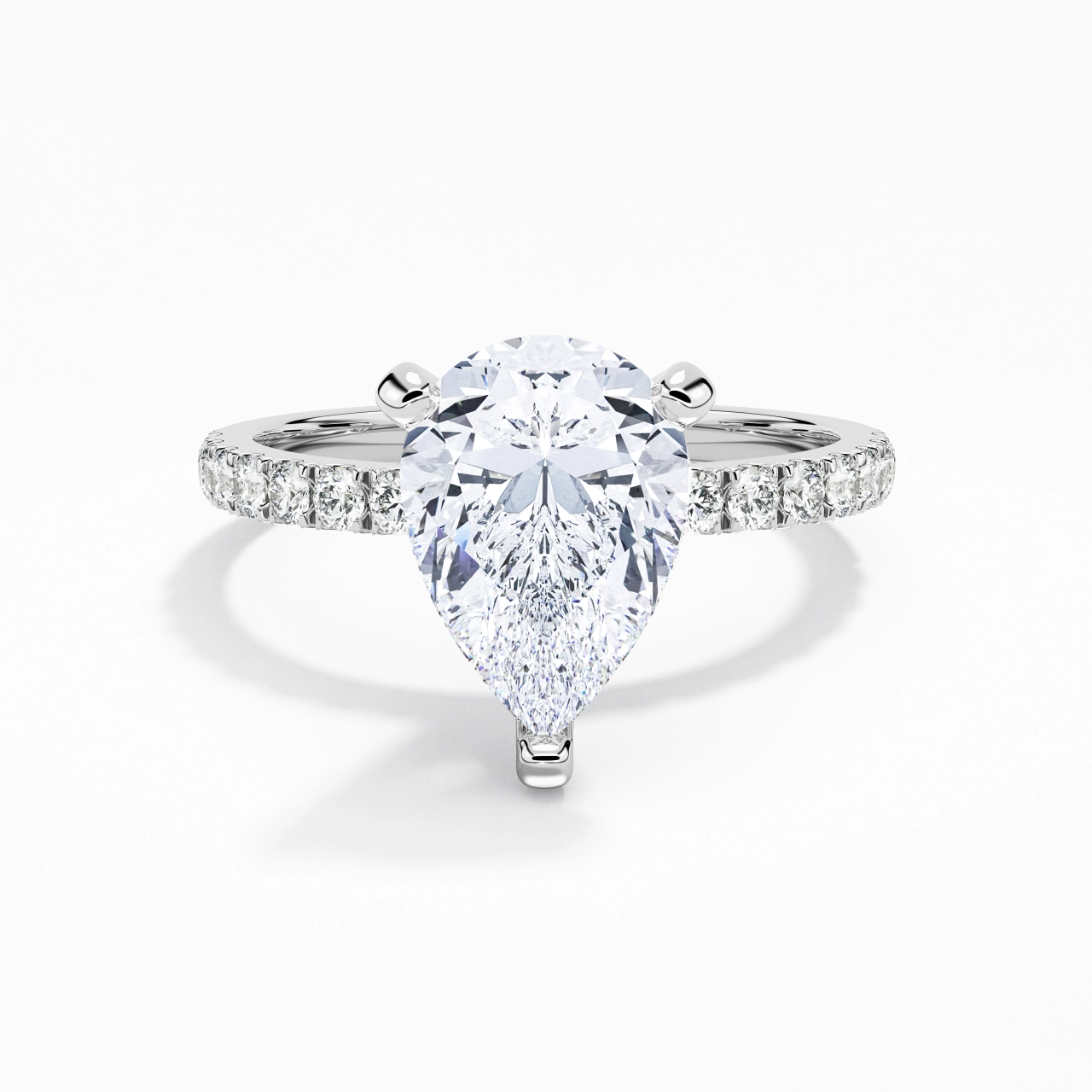 2.00ct Moissanite Engagement Ring Platinum