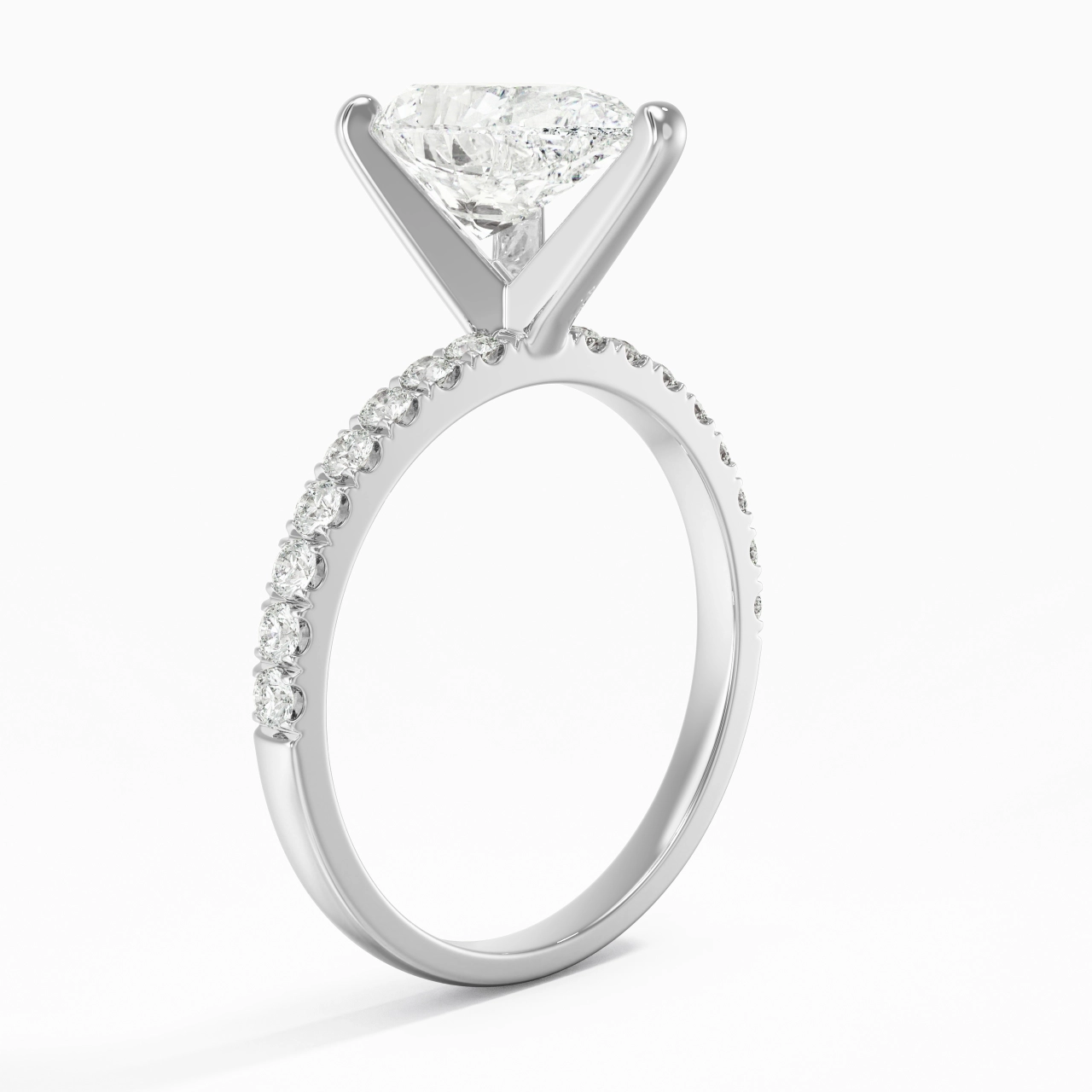 2.00ct Moissanite Engagement Ring Platinum