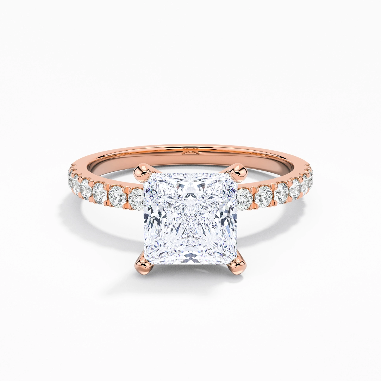 1.50ct Moissanite Bague de fiançailles Or rose 18 carats