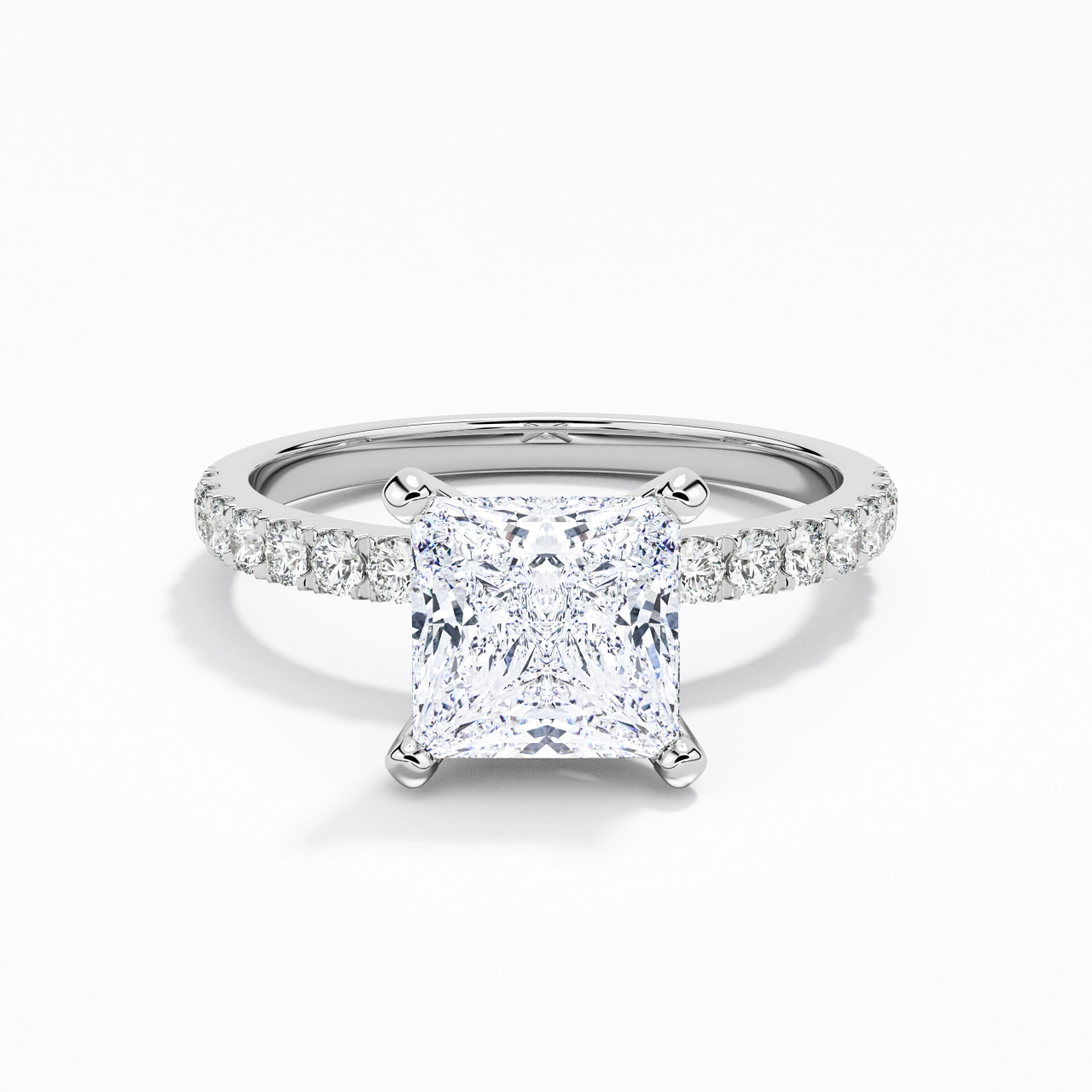 Classique Princesse 1.50ct Moissanite Bague de fiançailles