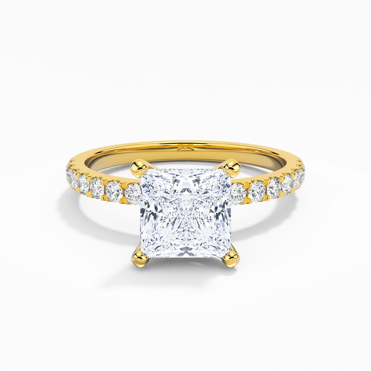 1.50ct Moissanite Engagement Ring 18K Gold