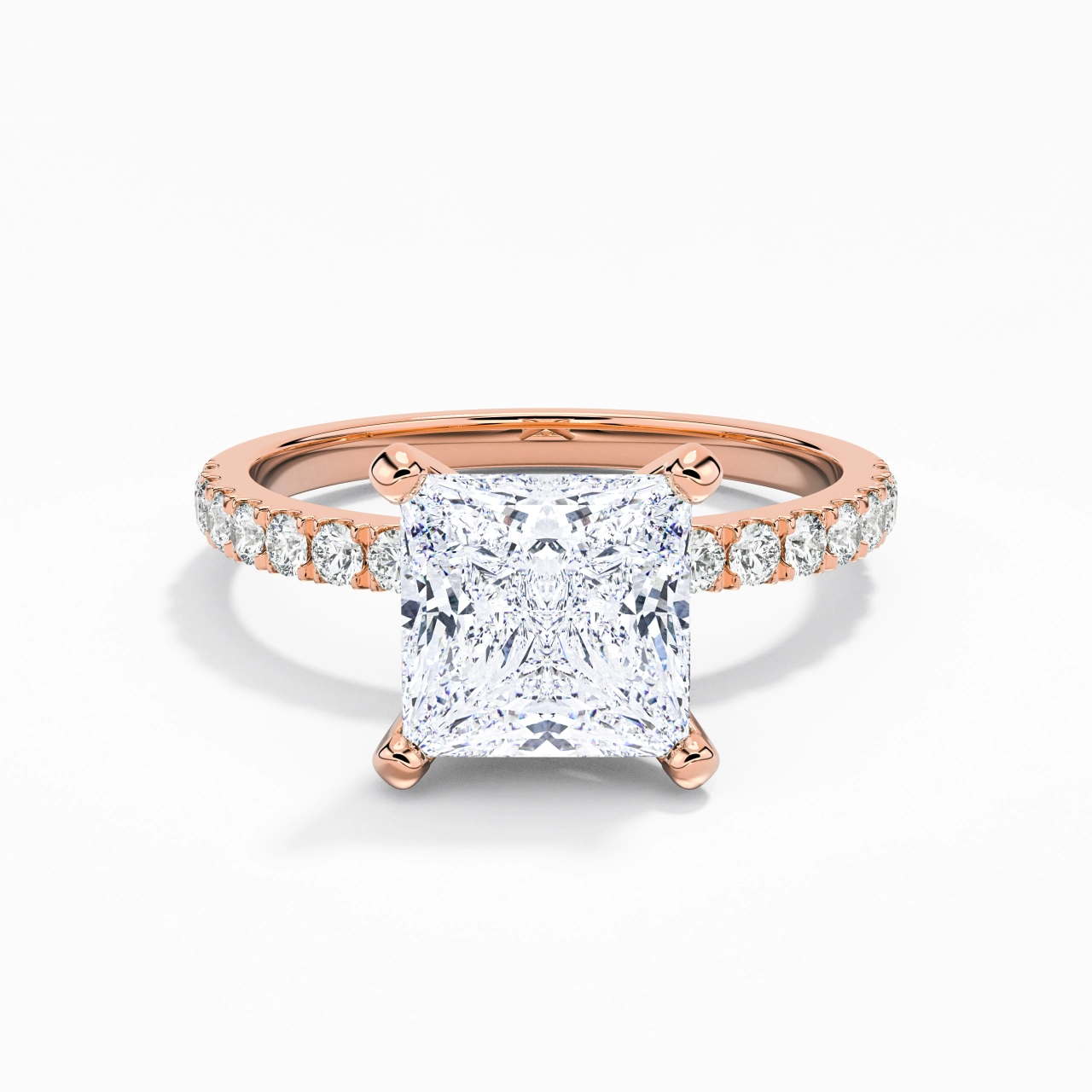 2.00ct Moissanite Bague de fiançailles Or rose 14 carats