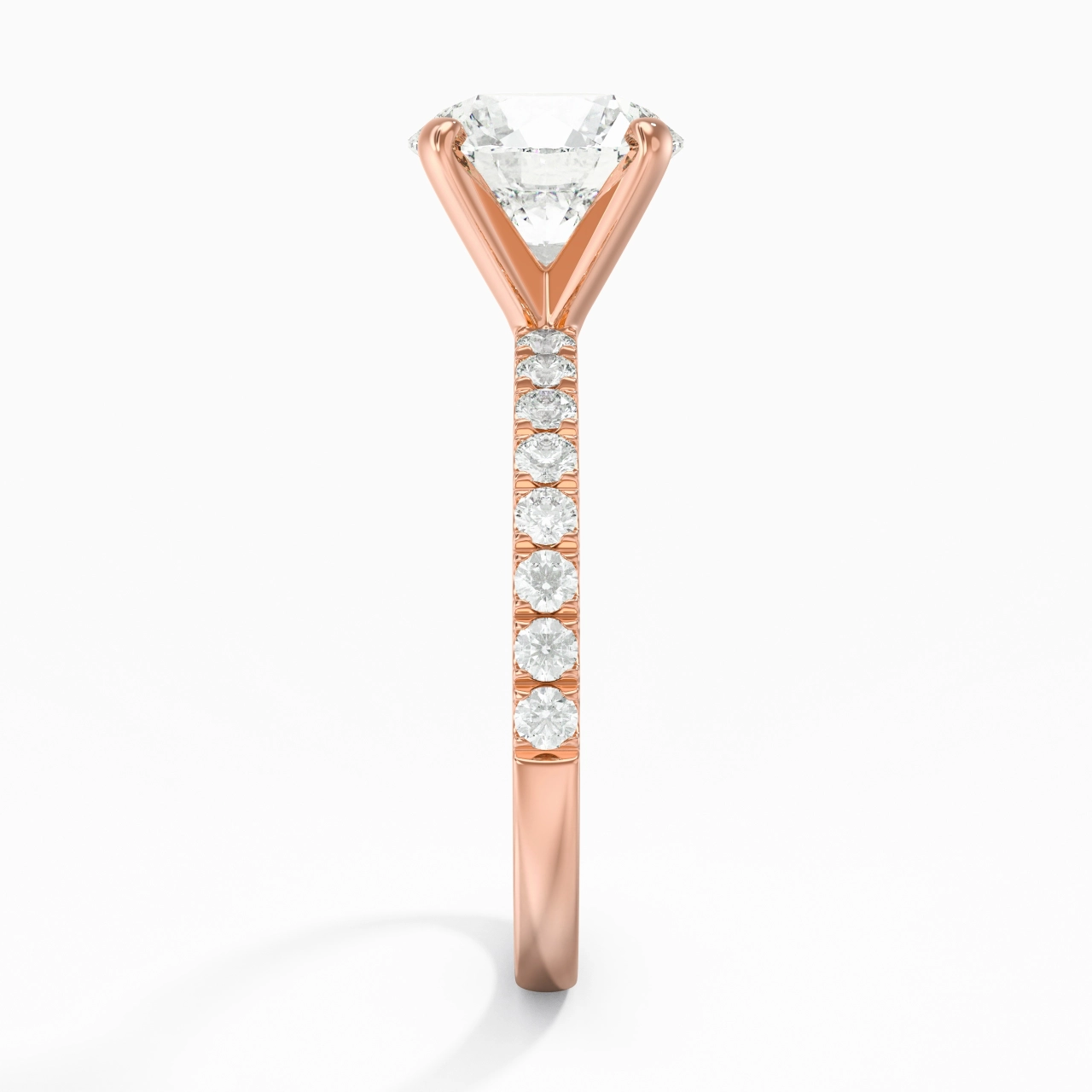 2.00ct Moissanite Engagement Ring 18K Rose Gold