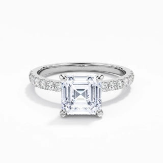 1.50ct Moissanite Bague de fiançailles Or blanc 14 carats