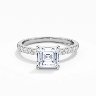 1.00ct Moissanite Engagement Ring Platinum