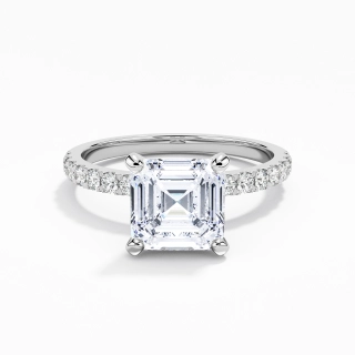 Classique Asscher 2.00ct Moissanite Bague de fiançailles