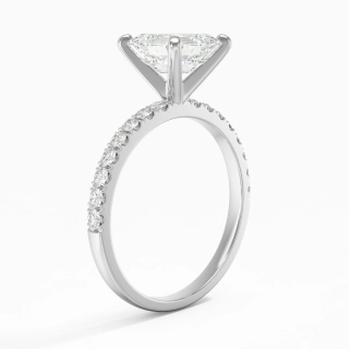 Classique Asscher 2.00ct Moissanite Bague de fiançailles