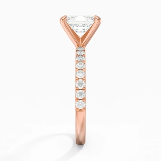 2.00ct Moissanite Engagement Ring 14K Rose Gold