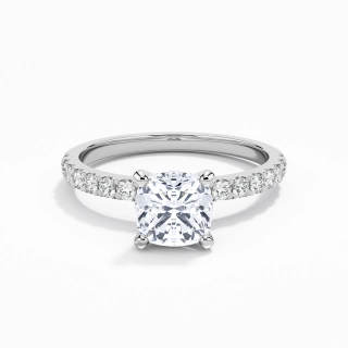 Classique Coussin 1.00ct Moissanite Bague de fiançailles