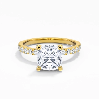 2.00ct Moissanite Engagement Ring 18K Gold