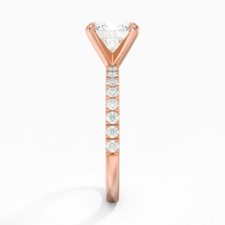 2.00ct Moissanite Engagement Ring 18K Rose Gold