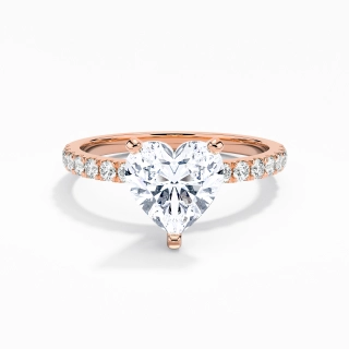 Classic Heart 1.50ct Moissanite Engagement Ring