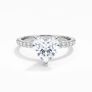 1.50ct Moissanite Bague de fiançailles Or blanc 14 carats