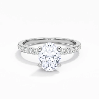 1.50ct Moissanite Bague de fiançailles Or blanc 14 carats