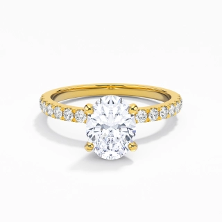 1.50ct Moissanite Engagement Ring 18K Gold