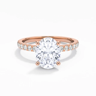 2.00ct Moissanite Engagement Ring 18K Rose Gold