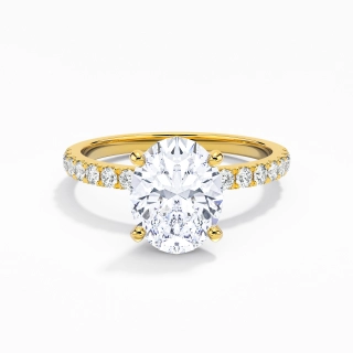 Classic Oval 2.00ct Moissanite Engagement Ring