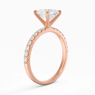 2.00ct Moissanite Engagement Ring 18K Rose Gold