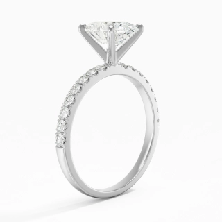 2.00ct Moissanite Engagement Ring 14K White Gold