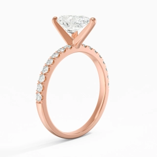 1.50ct Moissanite Engagement Ring 14K Rose Gold