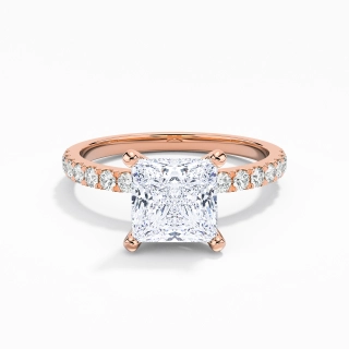 1.50ct Moissanite Bague de fiançailles Or rose 18 carats