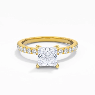 1.00ct Moissanite Engagement Ring 14K Gold