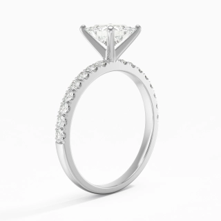 1.00ct Moissanite Bague de fiançailles Or blanc 14 carats