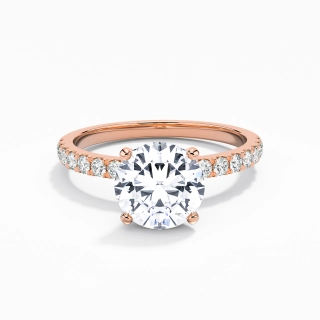 1.50ct Moissanite Engagement Ring 18K Rose Gold