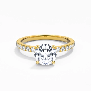 1.00ct Moissanite Engagement Ring 18K Gold