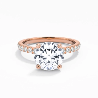 2.00ct Moissanite Engagement Ring 18K Rose Gold