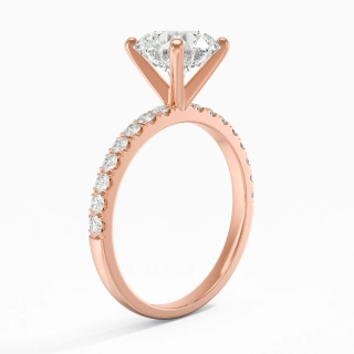 2.00ct Moissanite Engagement Ring 18K Rose Gold