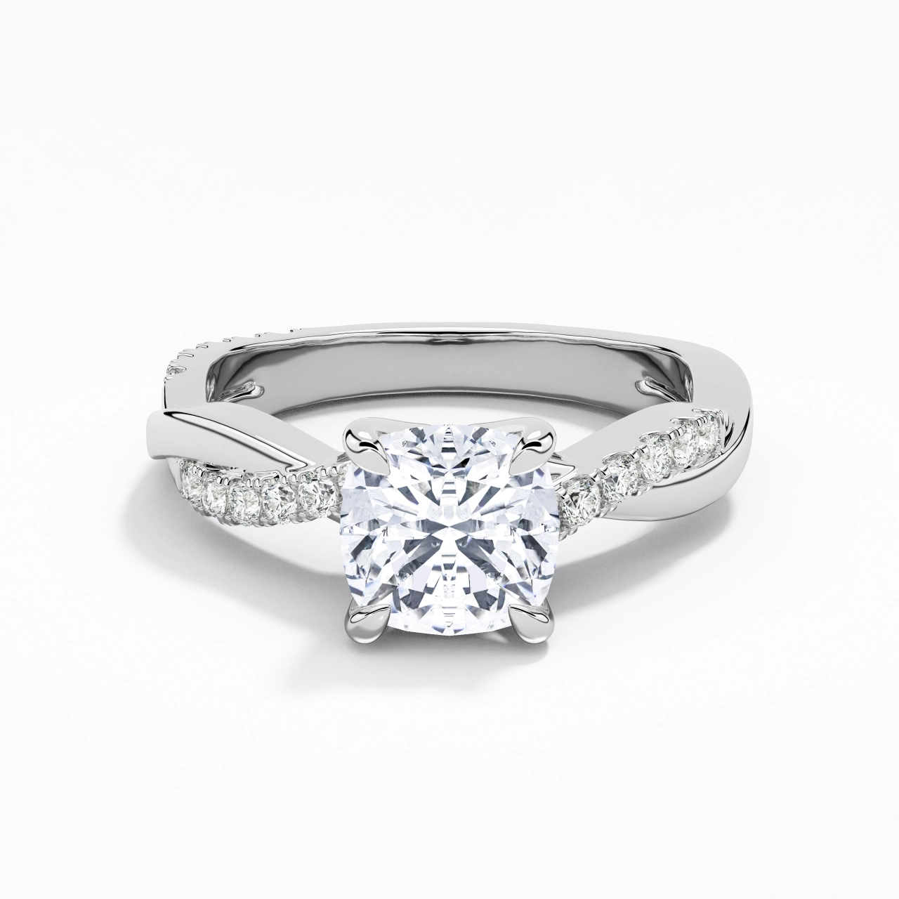 East West Engagement Ring 1.50ct Moissanite