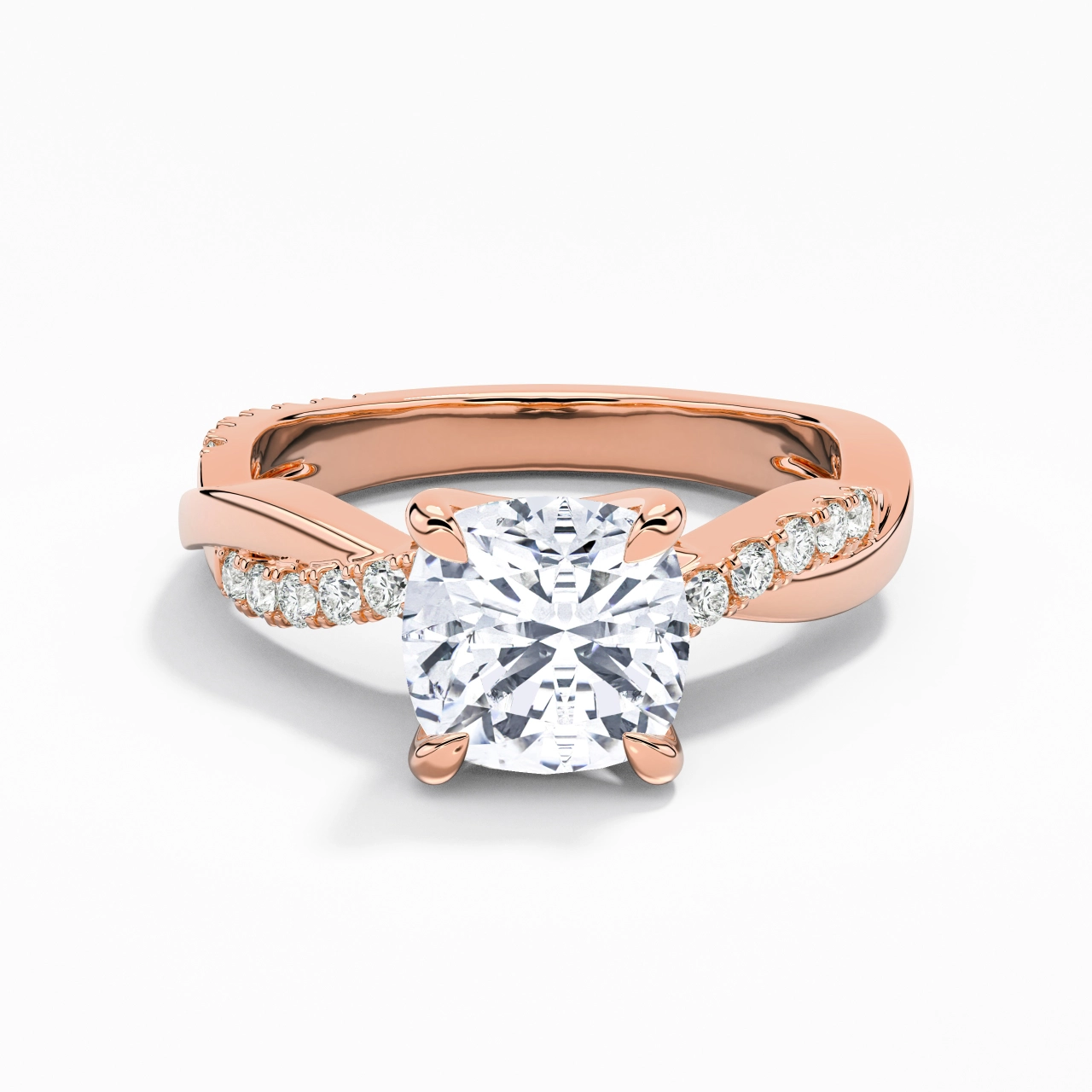 East West Engagement Ring 2.00ct Moissanite