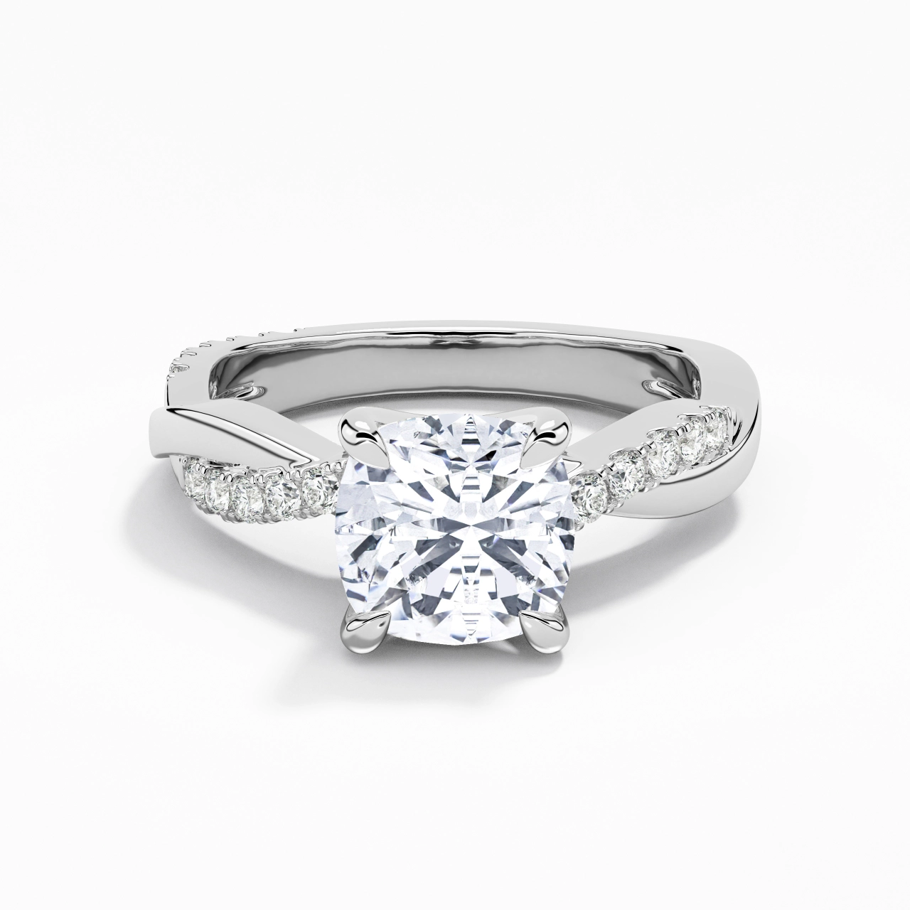 East West Engagement Ring 2.00ct Moissanite